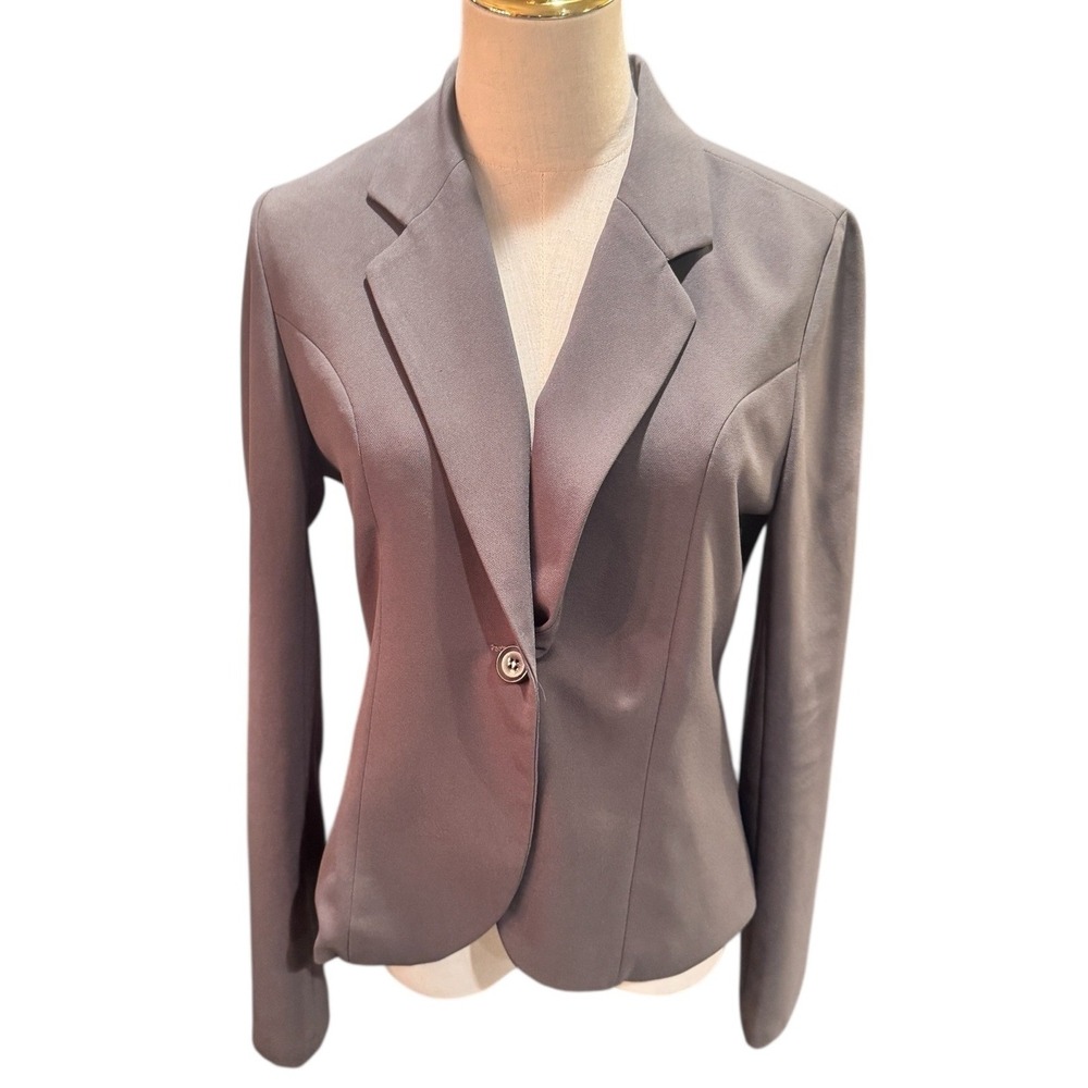 FRENCHMAUVE Gray Single Button Blazer Jacket‎ Women's Size M Business Casual